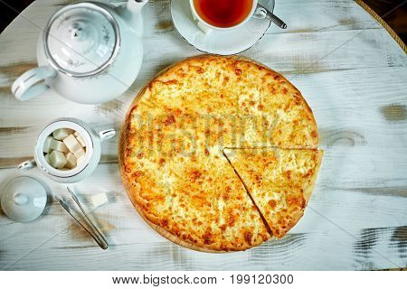 Ajarian traditional flatbread - khachapuri or hachapuri jpg