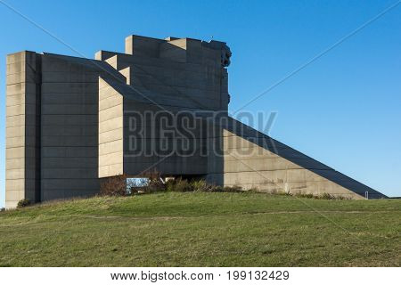 SHUMEN, BULGARIA - APRIL 10, 2017:   Founders of the Bulgarian State Monument near Town of Shumen, Bulgaria