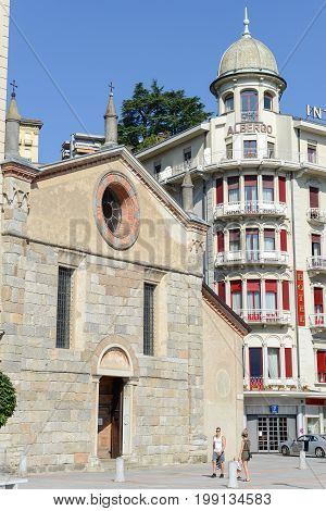 The Church Of Santa Maria Degli Angioli At Lugano