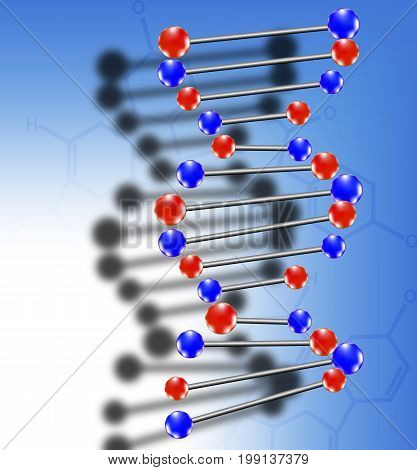 DNA molecule, vector art illustration background in biology and medicine.