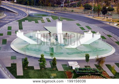 PUEBLA MEXICO - MARCH 2: View of the monument of Ignacio Zaragoza Seguin a general in the Mexican army in Puebla Mexico on March 2 2017