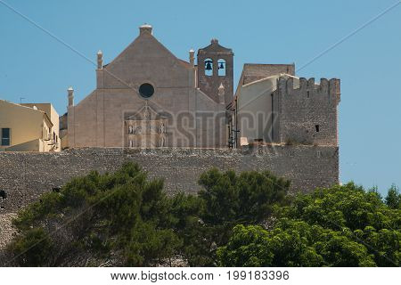 Abbey of Santa Maria a Mare in the Tremiti islands, Puglia, Italy