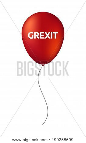 Isolated Balloon With  The Text Grexit