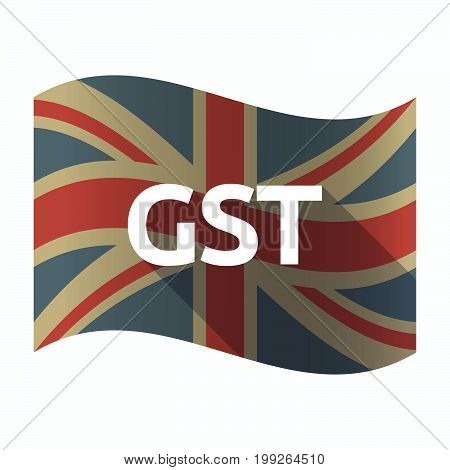 Isolated Uk Flag With  The Goods And Service Tax Acronym Gst