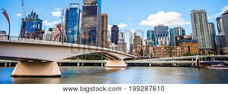 The Skyline of Brisbane in Queensland Australia