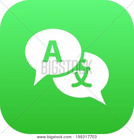 Vector Translate  Element In Trendy Style.  Isolated Interpreter Icon Symbol On Clean Background.