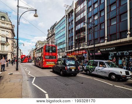People In Oxford Street In London (hdr)