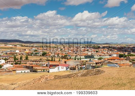 Consuegra Spain - May 21 2014: View of the town Consuegra Castilla La Mancha Spain.
