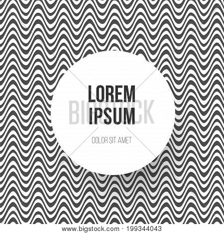 Black and white stripes abstract background. wave motion design element.