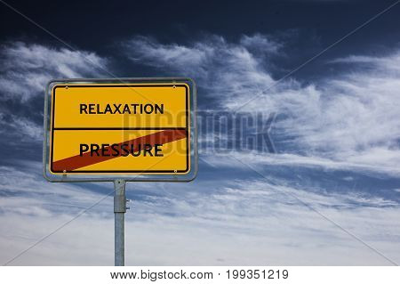 Pressure - Relaxation - Image With Words Associated With The Topic Meritocracy, Word, Image, Illustr
