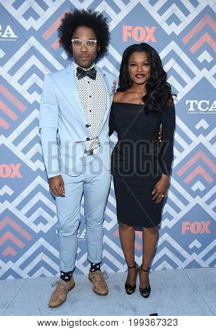 LOS ANGELES - AUG 08:  Johnathan Fernandez and Keesha Sharp arrives for the FOX TCA Summer Press Tour 2017 on August 8, 2017 in West Hollywood, CA                
