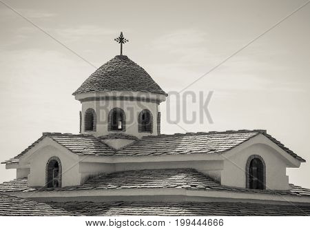 The Monastery of Archangel Michael Black and White
