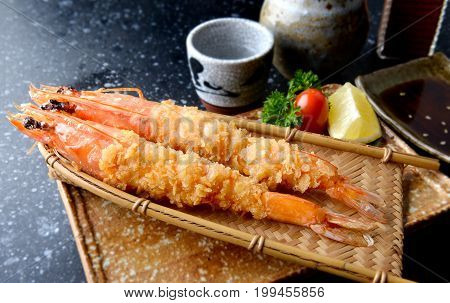 Deep Fried Shrimp In Japanese Style Or Ebi Furai.