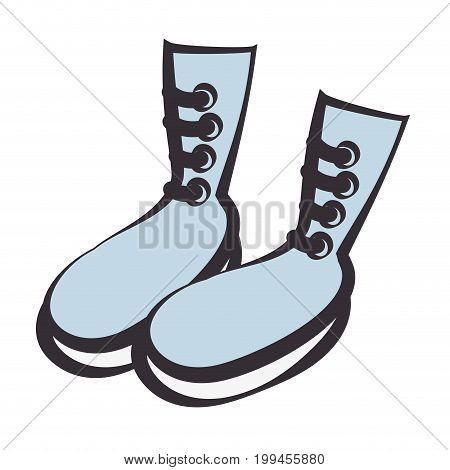 Woman fashion boots icon vector illustration graphic design