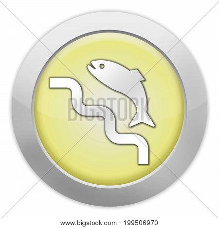 Icon Button Pictogram With Fish Ladder Symbol