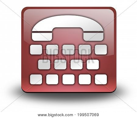 Icon Button Pictogram With Telephone Typewriter Symbol