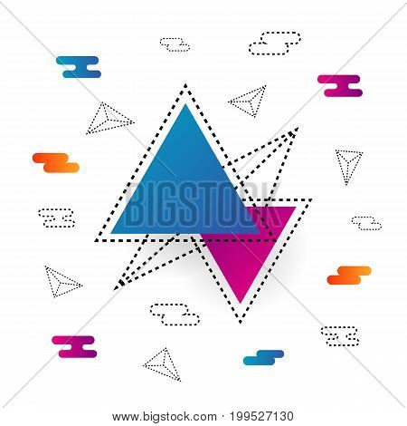 abstract hipster geometric icon isolatedon white background