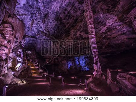 Flowstones In The Famous Cango Caves In South Africa