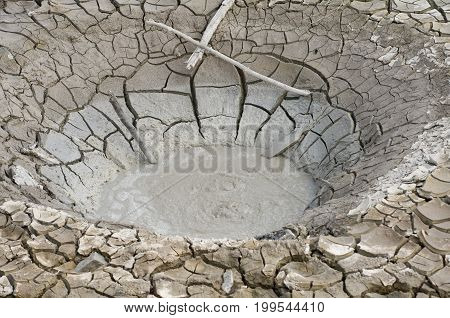 Mudpot in the Mud Volcano Group of Yellowstone National Park, Wyoming