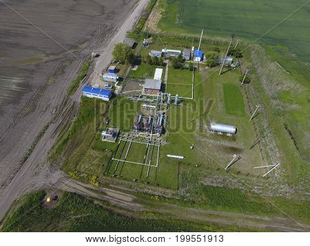 Equipment For The Drying Gas And Condensate Collection. Top View. Top View Of The Equipment For Oil