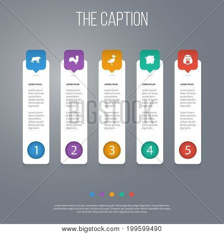 Icon Zoo Set Of Ape, Wild, Canard And Other Vector Objects