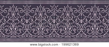Islamic floral pattern in Victorian style. Arabic geometric ornament round Eastern style. Card for cafe, restaurant, shop, print, banner, wedding invitation.