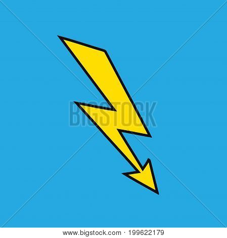 Lightning bolt icon. Electricity sign isolated on background. Vector stock.