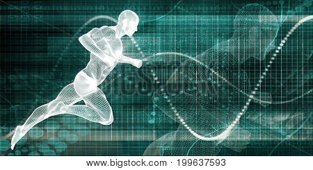Sport and Fitness Supplements and Performance Enhancers 3D Illustration Render