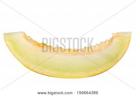 Yellow Cut Melon Isolated On White Background