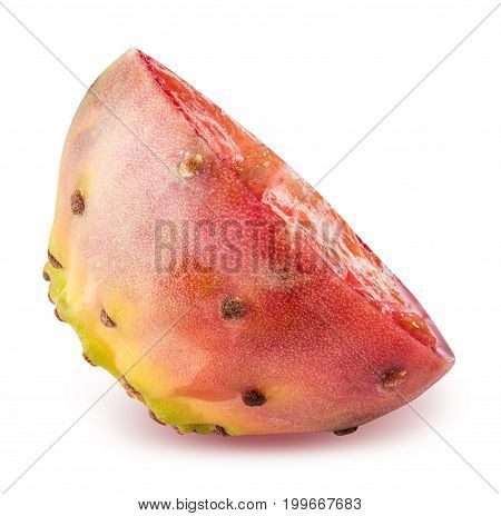 Prickly Pears, Opuntia, Indian Fig Isolated On White Background