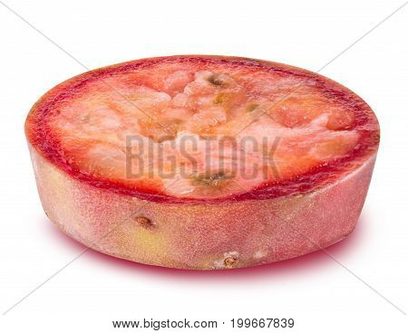 Prickly Pears, Opuntia, Indian Fig Isolated On White Background