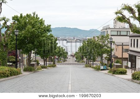 Motomachi in Hakodate Hokkaido Japan in summer