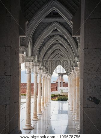 Pointed arches in the Rabati Castle in Akhaltsikhe, Georgia.