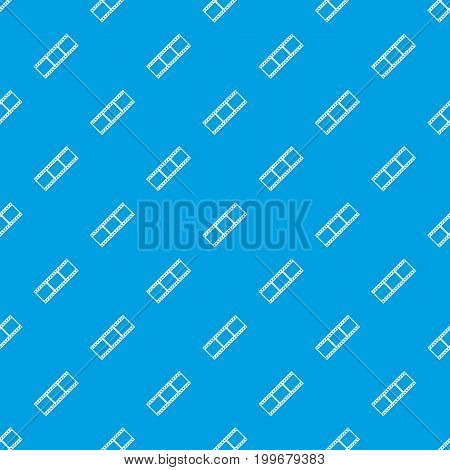 Film strip pattern repeat seamless in blue color for any design. Vector geometric illustration