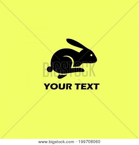Rabbit Logo Template. Retro Vector Illustration Design
