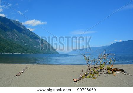 Teletskoe lake. Altai mountains, Siberia. Russia Panorama big size
