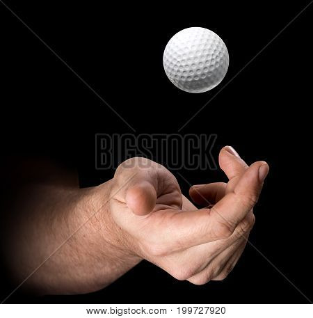 Hand Tossing Golf Ball
