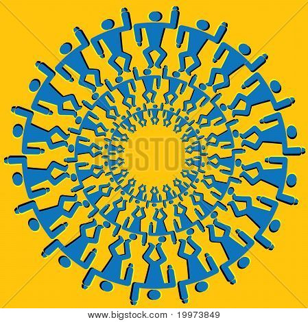 Blauwe cirkel dans