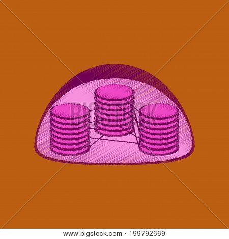 flat shading style icon chloroplast anatomical microscopy