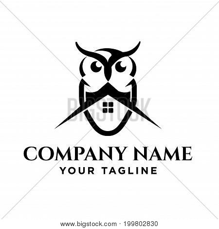 owl simple logo template design. eps8, eps10