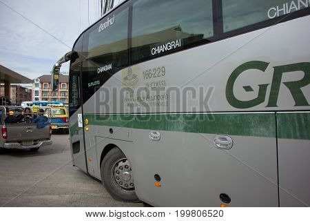 Golden Dragon Bus Of Greenbus Company. Route  Between Chiangmai And Phayao