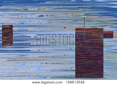 Modern background with dead pixel and bug glitch and error signal. Optical distortion overlapping geometric. It can be used for web design printed products and visualization of music.