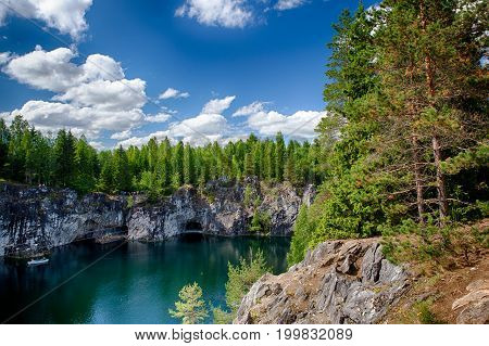 Marble Canyon In The Ruskeala Mountain Park Karelia, Russia