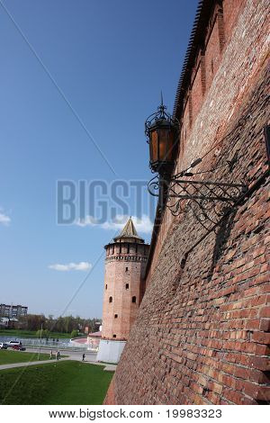 Kolomna Kreml i Moskva-regionen. Kreml muren og Marinkin tårn.