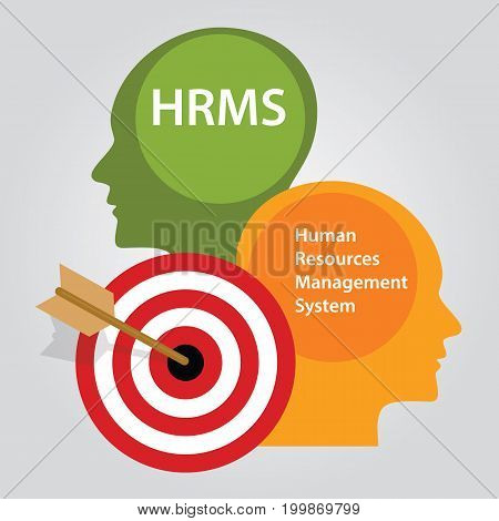 HRMS Human Resources Management System vector company employee