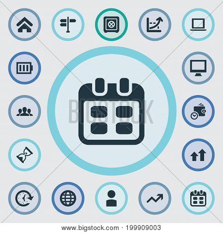 Elements Signpost, Wallet, Member And Other Synonyms Success, Line And Residence.  Vector Illustration Set Of Simple Teamwork Icons.
