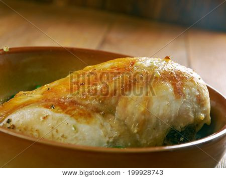 Italian Village Chicken Vesuvio .close up close up meal