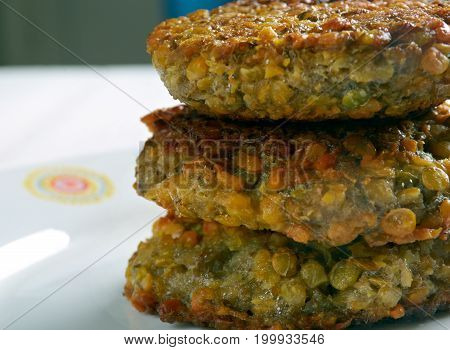 Ambode- Benga Lentil Vegetable Fritters close up meal