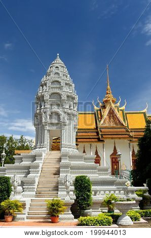 The Royal Palace in Phnom Penh Cambodia is a complex of buildings which serves as the royal residence of the king of Cambodia