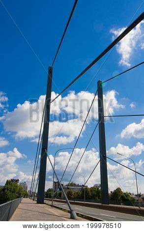 The northern Theodor Heuss Bridge in Dusseldorf